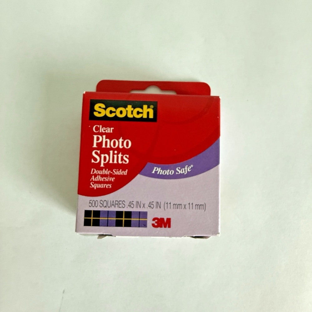 SCOTCH PHOTO SPLITS DOUBLE-SIDED CLEAR 500 SQUARES-MOUNTING‎ PHOTOS-PROJECTS